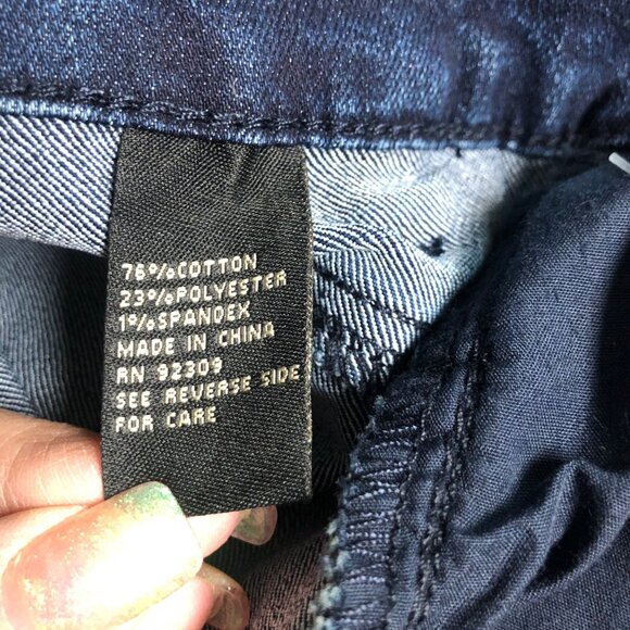 DG2 Diane Gilman  Indigo Jeans Womens 28W Petite Virtual Stretch Ultra Skinny NE - Picture 5 of 8